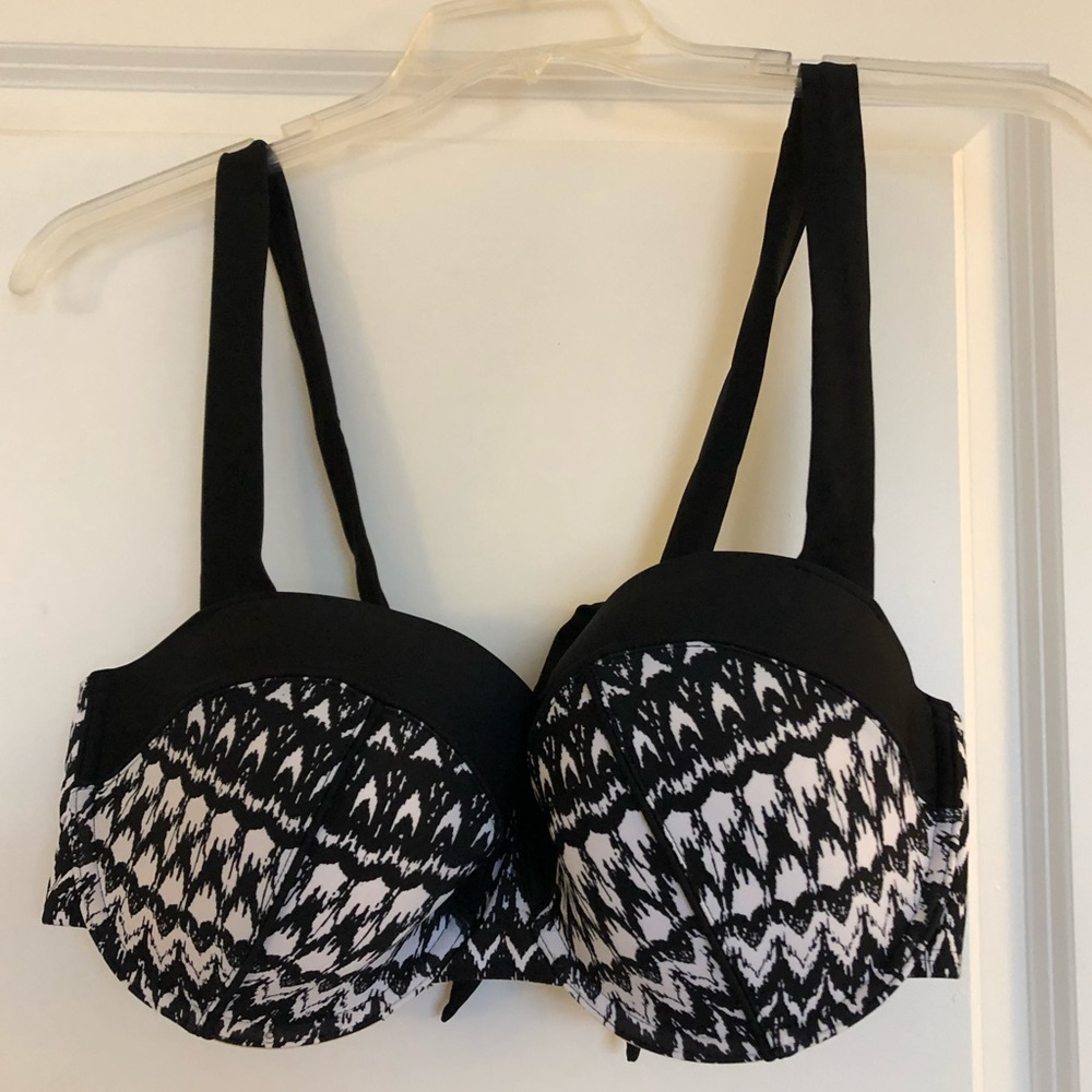 Printed Bandeau Bikini Top